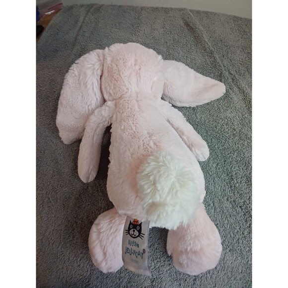 jellycat london plush animal stuffed toy soft pink rabbit rattle 11" - Picture 7 of 8
